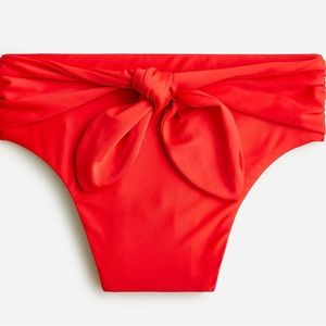 J. Crew Red Tie Waist Bikini Bottom